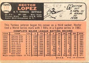 Hector Lopez back
