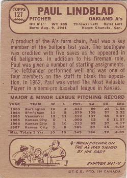 Paul Lindblad back