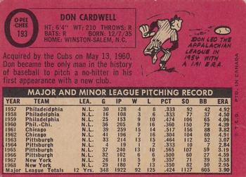 Don Cardwell back