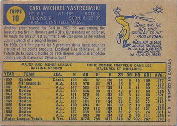 Carl Yastrzemski back