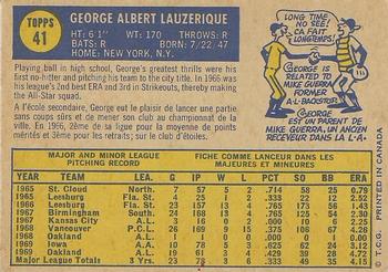 George Lauzerique back