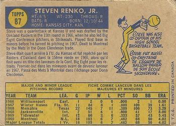 Steve Renko back