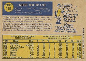 Sparky Lyle back