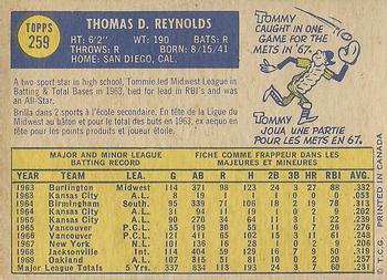 Tommie Reynolds back