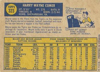 Wayne Comer back