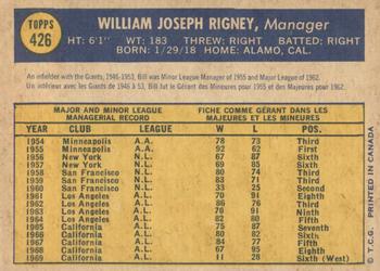 Bill Rigney back