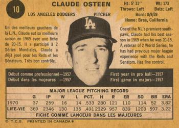 Claude Osteen back