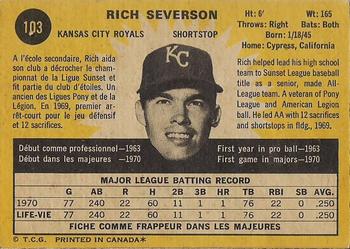 Rich Severson back