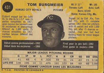 Tom Burgmeier back