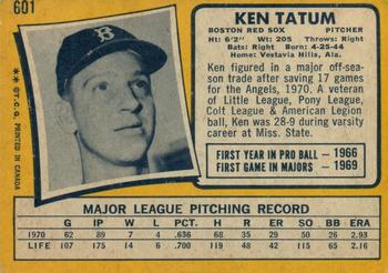 Ken Tatum back