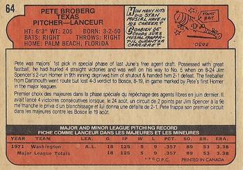 Pete Broberg back