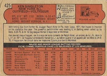 Ken Singleton back