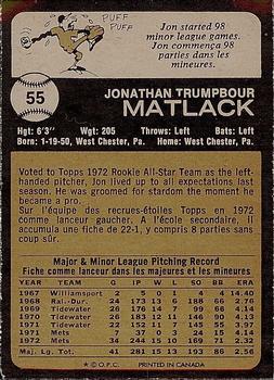 Jon Matlack back