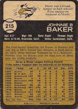 Dusty Baker back