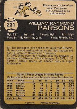 Bill Parsons back