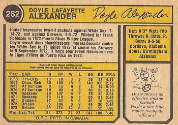Doyle Alexander back