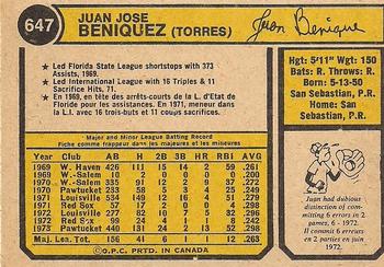 Juan Beniquez back