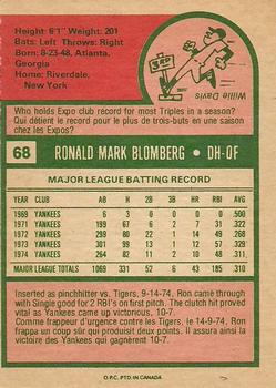 Ron Blomberg back