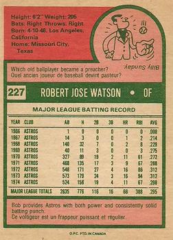 Bob Watson back