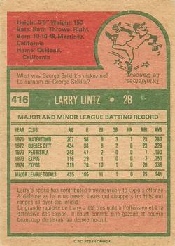 Larry Lintz back
