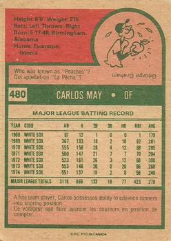 Carlos May back