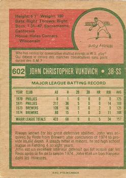 John Vukovich back
