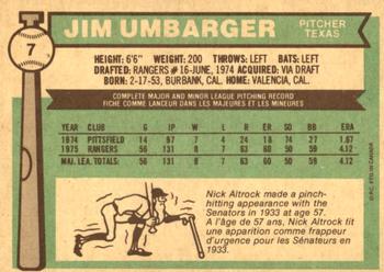 Jim Umbarger back