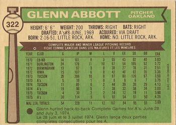 Glenn Abbott back