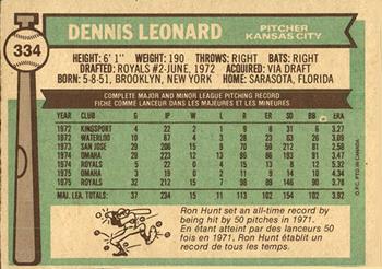 Dennis Leonard back