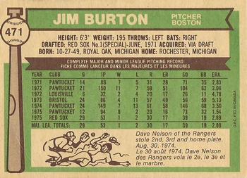 Jim Burton back