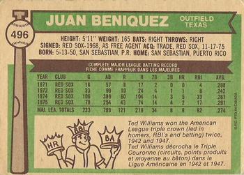 Juan Beniquez back