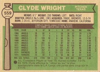 Clyde Wright back