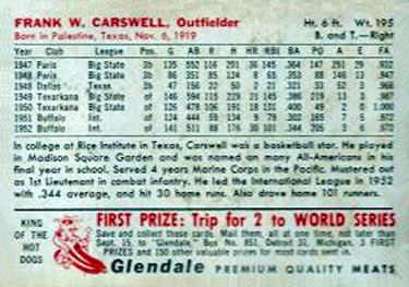 Frank Carswell back
