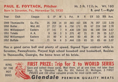Paul Foytack back