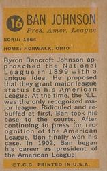 Ban Johnson back
