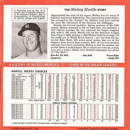 Mickey Mantle back