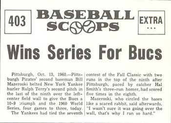 Bill Mazeroski back