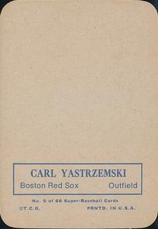 Carl Yastrzemski back
