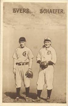 Sepia Postcards NNO Johnny Evers / Germany Schaefer #PC796
