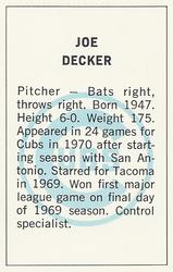 Joe Decker back