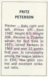 Fritz Peterson back