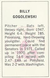 Bill Gogolewski back