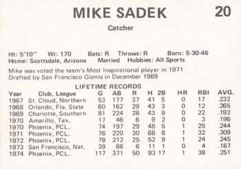 Mike Sadek back